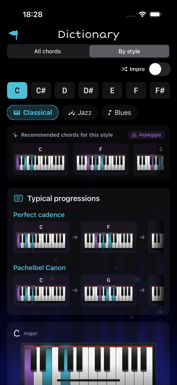 Chord Dictionary By style
